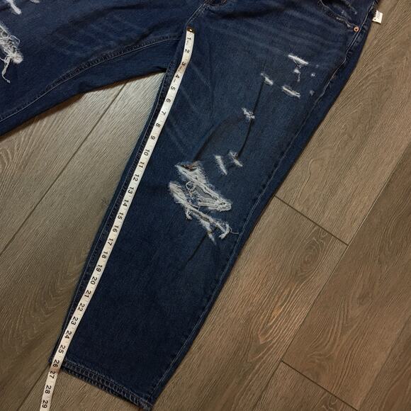 NWT Old Navy Mid-rise Boyfriend Blue Distress Size 20 - Picture 7 of 8